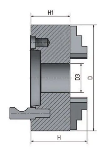 4-čelisťové sklíčidlo s nezávisle stavitelnými čelistmi o 250 mm Camlock 6 4-čelisťové sklíčidlo s nezávisle stavitelnými čelistmi o 250 mm Camlock 6