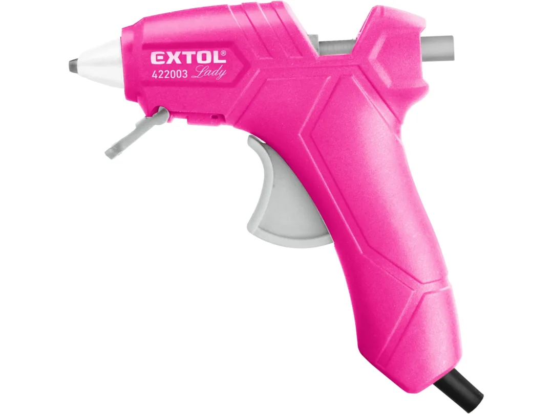pistole tavná lepící, Ř7,2mm, 25W, růžová pistole tavná lepící, Ř7,2mm, 25W, růžová