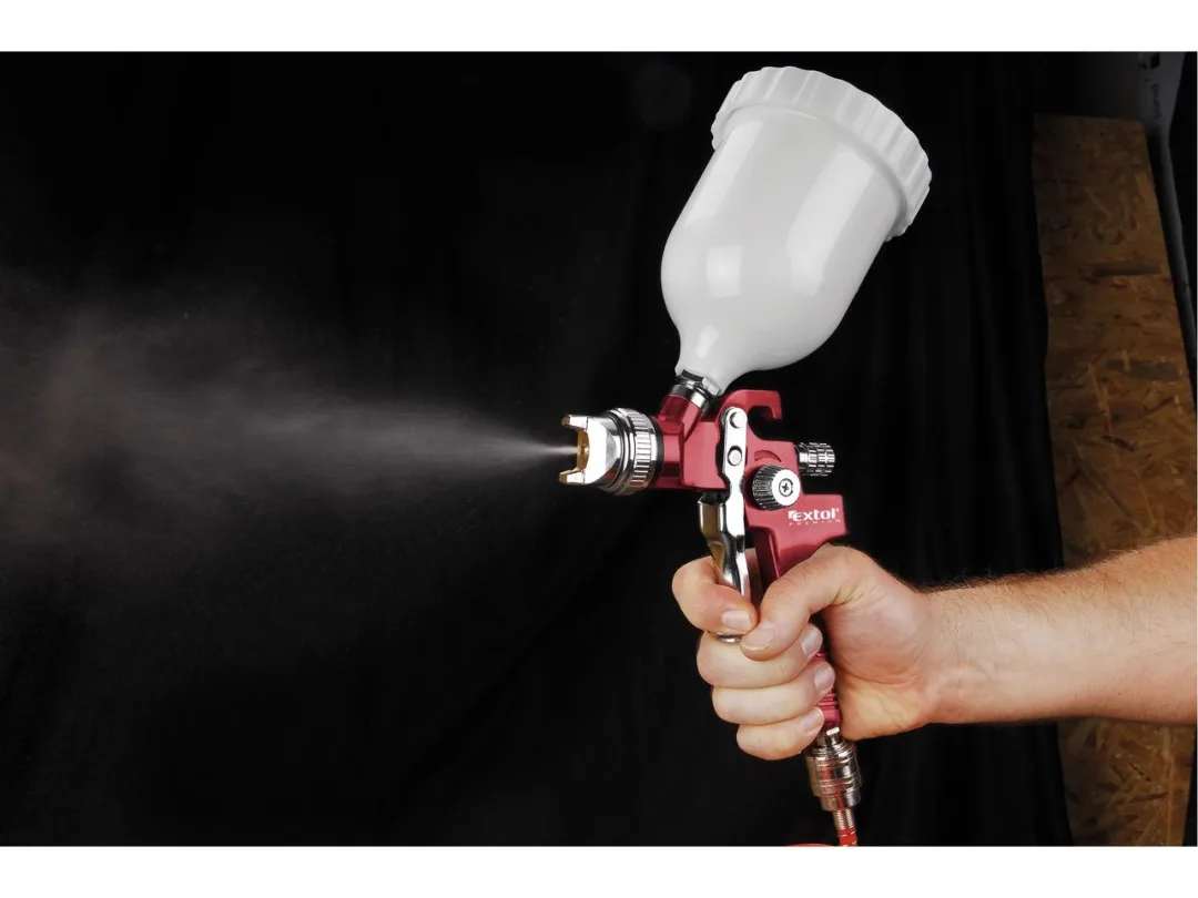 pistole stříkací HVLP, pneu GG 600-14 600ml EXTOL PREMIUM a