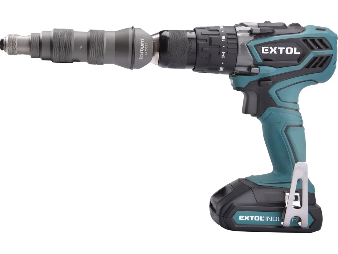 nástavec nýtovací na vrtačku, pro trhací nýty 2,4-6,4mm, CrMo FORTUM b