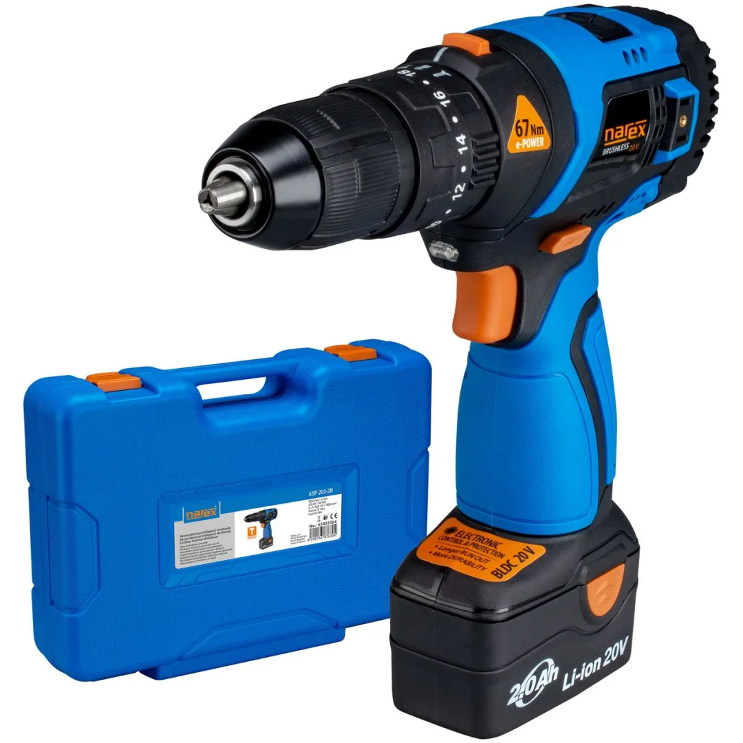 Šroubovák Aku brushless vrtací; 2x 2,0 Ah Li-Ion; SV 202-2B Šroubovák Aku brushless vrtací; 2x 2,0 Ah Li-Ion; SV 202-2B