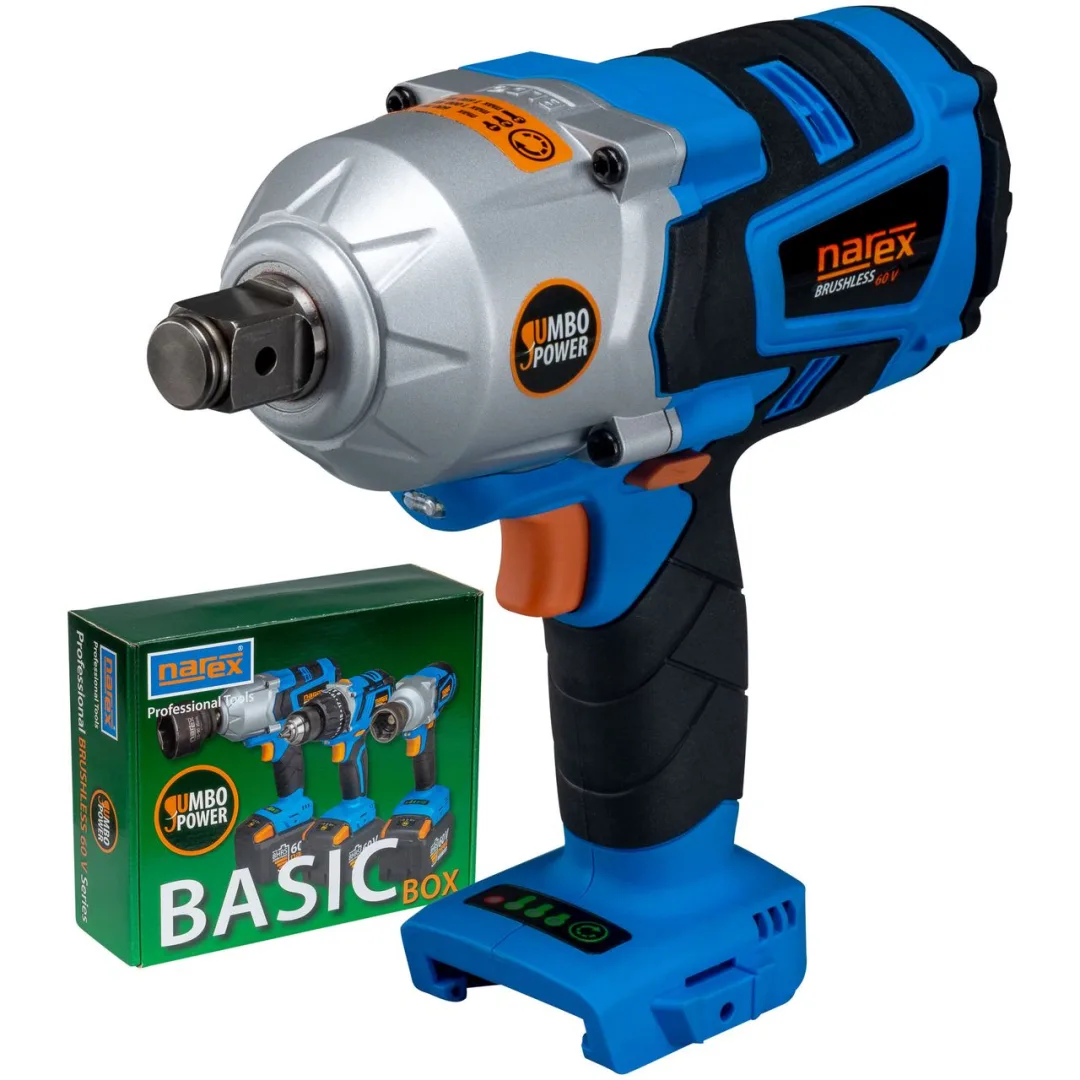 aku utahovák rázový ASR 600-3MTB Basic Box 60V brushless bez aku a nabíječky, karton NAREX aku utahovák rázový ASR 600-3MTB Basic Box 60V brushless bez aku a nabíječky, karton NAREX