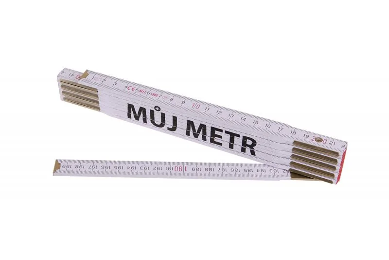 Skládací 2m MÜJ METR (PROFI,bílý,dřevo) Skládací 2m MÜJ METR (PROFI,bílý,dřevo)