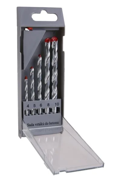 Sada 5ks vrtáků zdivo, beton 4-10mm,PVC Sada 5ks vrtáků zdivo, beton 4-10mm,PVC
