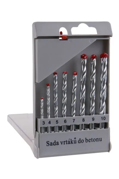 Sada 8ks vrtáků zdivo, beton 3-10mm,PVC Sada 8ks vrtáků zdivo, beton 3-10mm,PVC