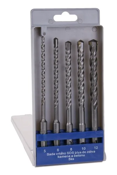 Sada vrtáků SDS+ 5ks, zdivo,beton 5-12mm Sada vrtáků SDS+ 5ks, zdivo,beton 5-12mm