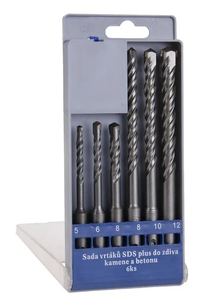 Sada vrtáků SDS+ 6ks, zdivo,beton 5-12mm Sada vrtáků SDS+ 6ks, zdivo,beton 5-12mm