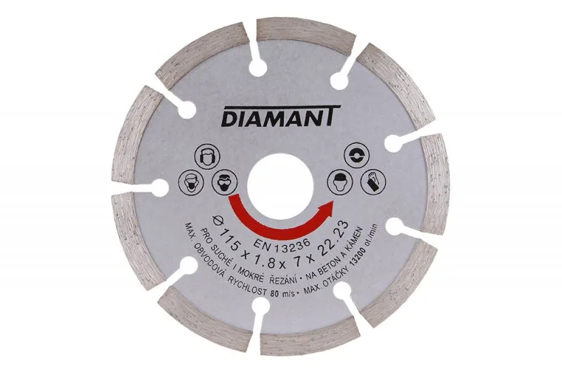 Diam.kotouč DIAMANT 115x22.2x2mm segment Diam.kotouč DIAMANT 115x22.2x2mm segment
