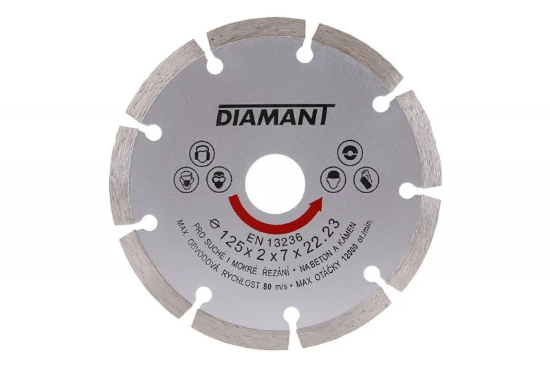 Diam.kotouč DIAMANT 125x22.2x2.2 segment Diam.kotouč DIAMANT 125x22.2x2.2 segment