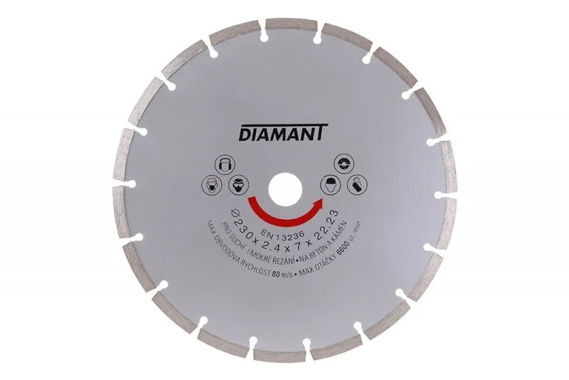 Diam.kotouč DIAMANT 230x22.2x3mm segment Diam.kotouč DIAMANT 230x22.2x3mm segment