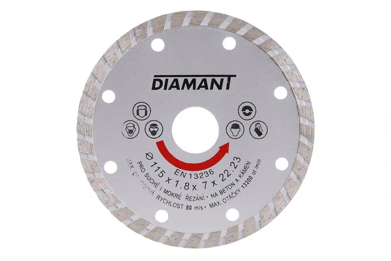 Diam.kotouč DIAMANT 115x22.2x2.5mm TURBO Diam.kotouč DIAMANT 115x22.2x2.5mm TURBO