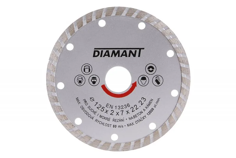 Diam.kotouč DIAMANT 125x22.2x2.5mm TURBO Diam.kotouč DIAMANT 125x22.2x2.5mm TURBO