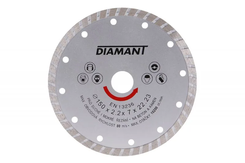 Diam.kotouč DIAMANT 150x22.2x3.1mm TURBO Diam.kotouč DIAMANT 150x22.2x3.1mm TURBO