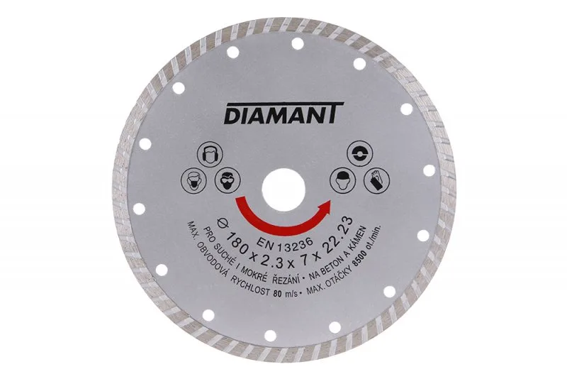 Diam.kotouč DIAMANT 180x22.2x3.1mm TURBO Diam.kotouč DIAMANT 180x22.2x3.1mm TURBO