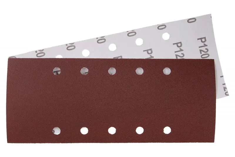 Brus.papír 115x280mm,P120,10otvorů 5ks Brus.papír 115x280mm,P120,10otvorů 5ks