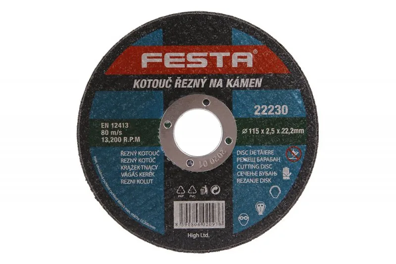 Kotouč řezný kámen 115x2.5x22.2 FESTA Kotouč řezný kámen 115x2.5x22.2 FESTA