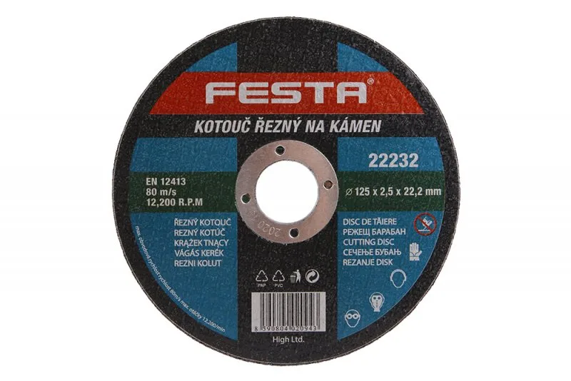 Kotouč řezný kámen 125x2.5x22.2 FESTA Kotouč řezný kámen 125x2.5x22.2 FESTA