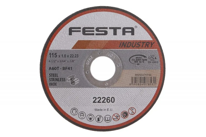 Kot.řezný kov 115x1x22.2 FESTA INDUSTRY Kot.řezný kov 115x1x22.2 FESTA INDUSTRY