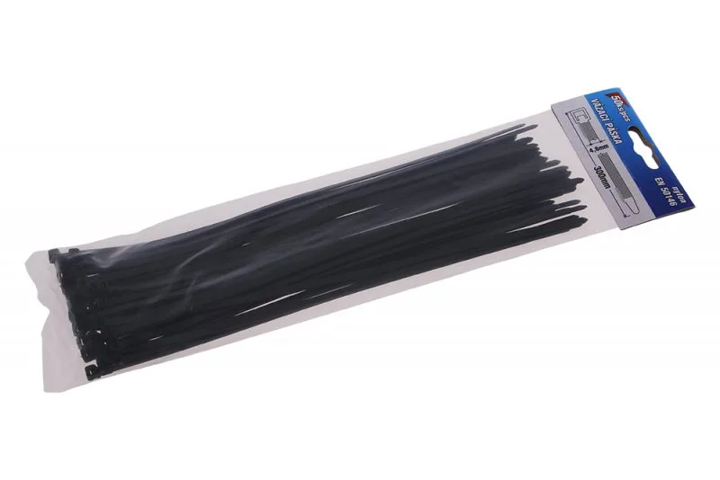 úvazky kabelové 4,8x 300mm 50ks černá úvazky kabelové 4,8x 300mm 50ks černá