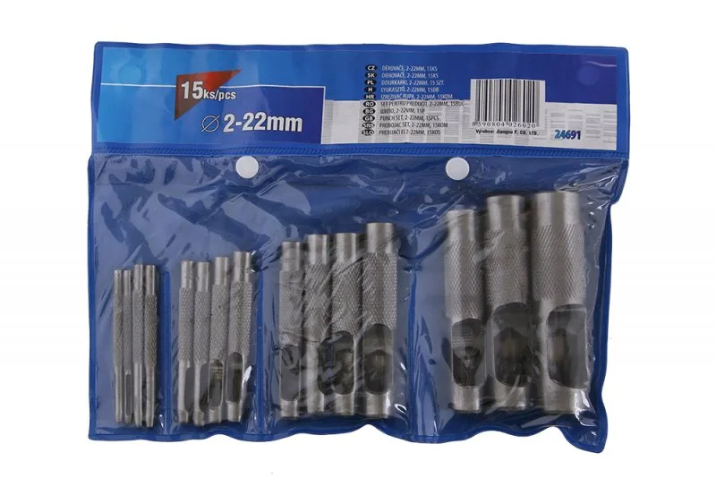 Děrovače 2-22mm, 15ks Děrovače 2-22mm, 15ks