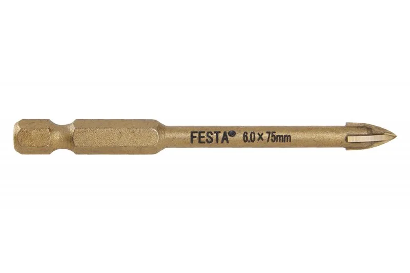 Vrták FESTA 6 mm na sklo,keramiku,dlažbu Vrták FESTA 6 mm na sklo,keramiku,dlažbu