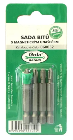 Sada bitů PH2 s magnet.unašečem 5 dílů Gola Sada bitů PH2 s magnet.unašečem 5 dílů Gola
