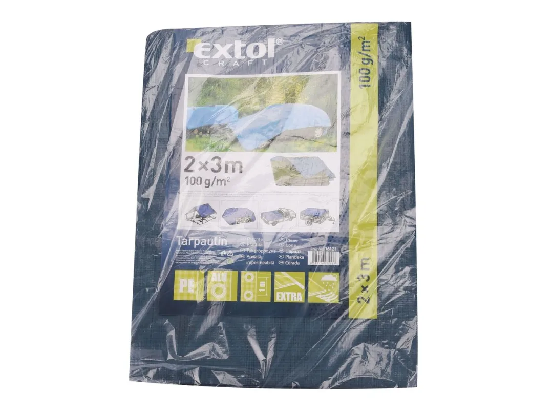 plachta PE nepromokavá středně silná 100g/m2, 2x3m, PE a