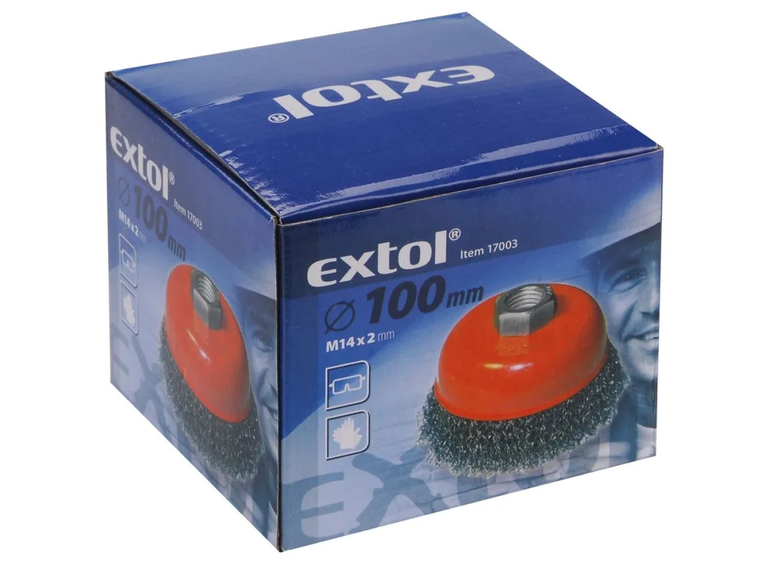 kartáč hrnc. 75xM14x0,3mm ocel EXTOL a
