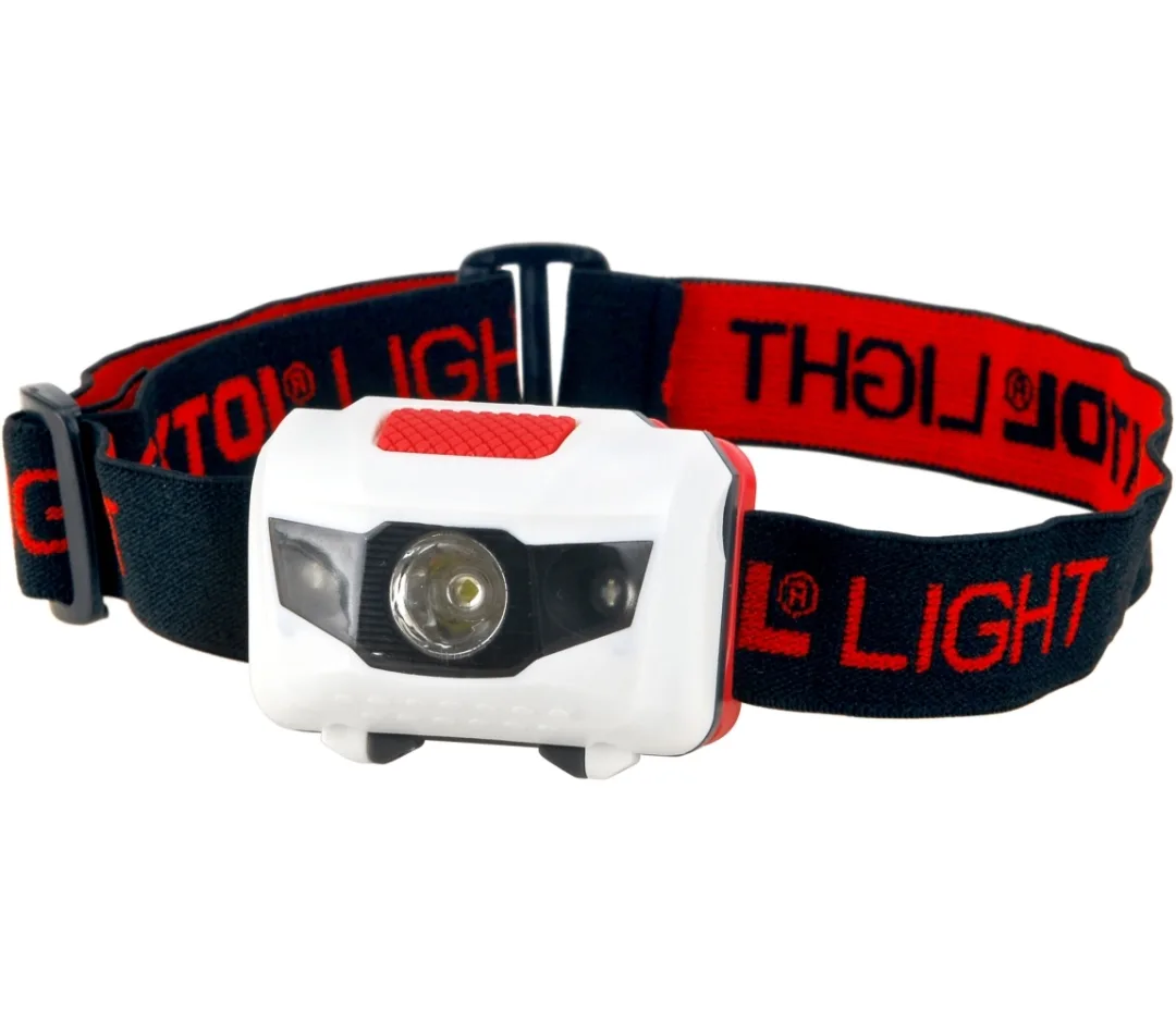 čelovka 40lm 1W + 2 červené LED, ABS plast, kloub. čelovka 40lm 1W + 2 červené LED, ABS plast, kloub.