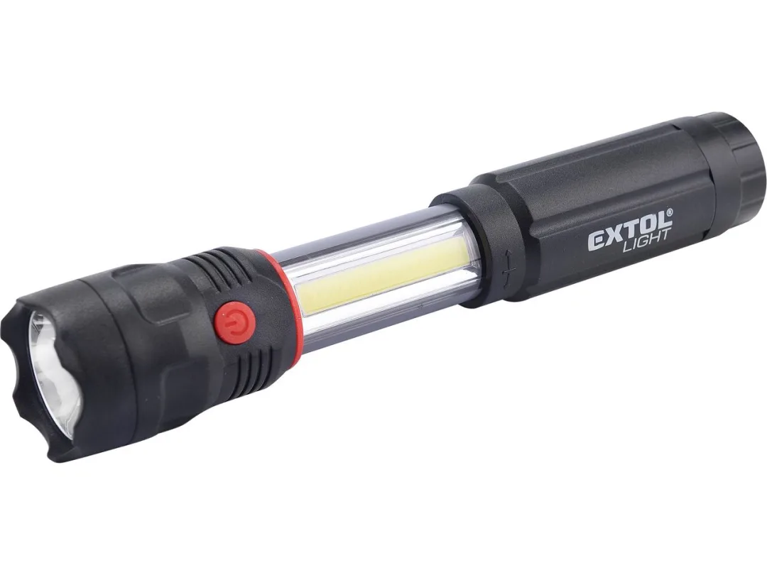 svítilna 100lm CREE + 150lm COB s magnetem, CREE 3W XPE LED, 3W COB a