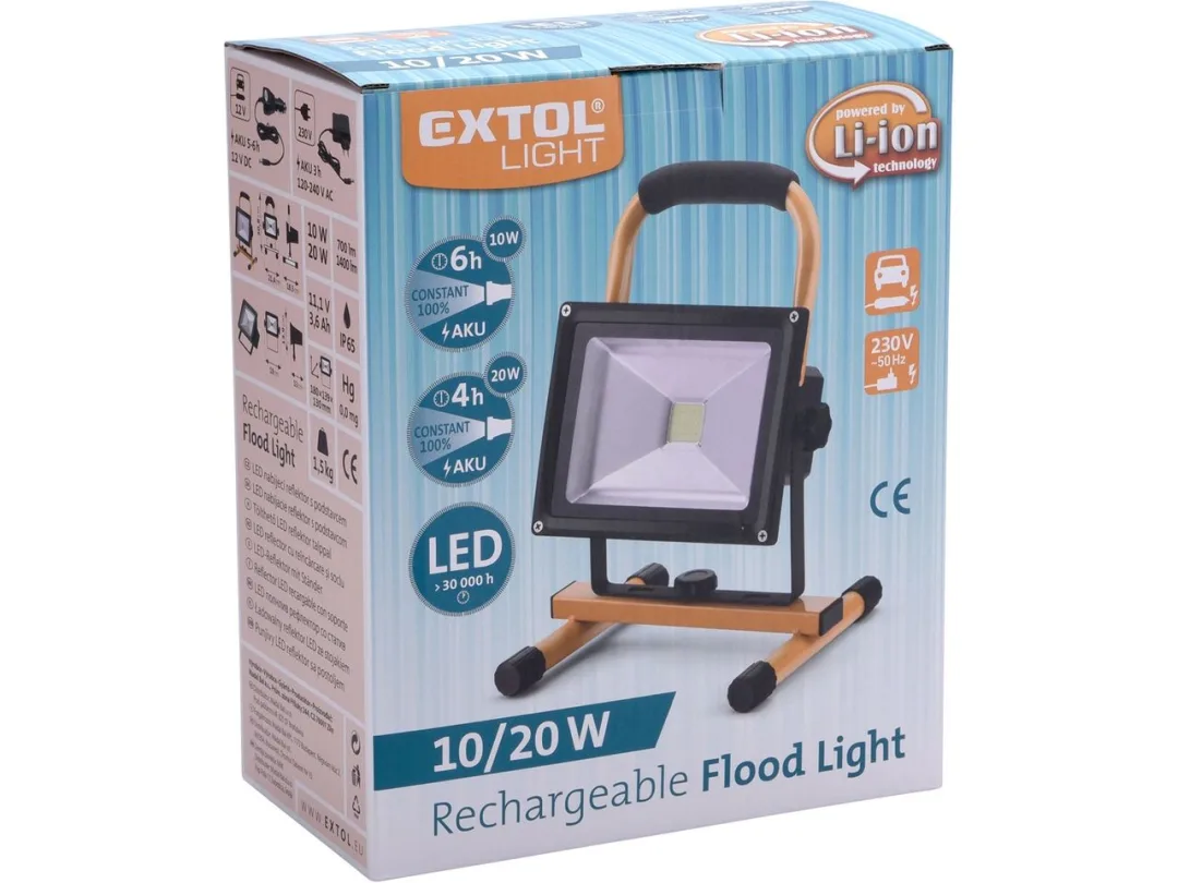 reflektor LED, nabíjecí s podstavcem, 700/1400lm, Li-ion g