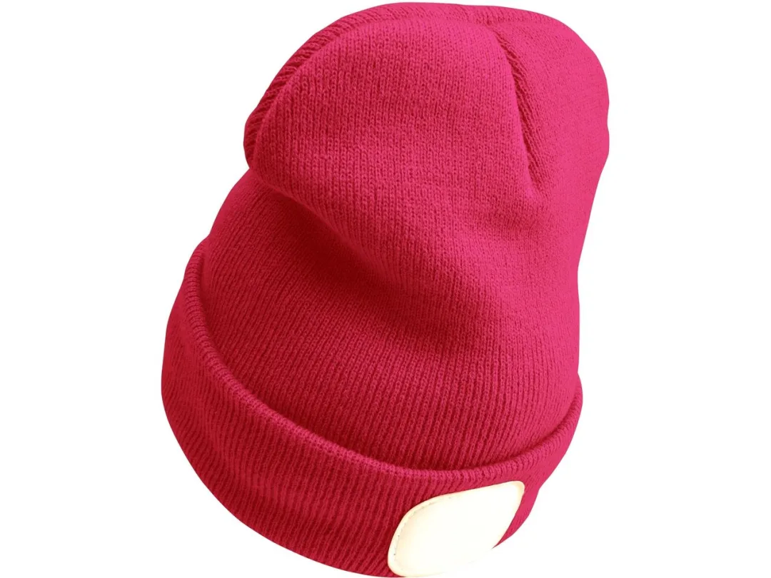 čepice s čelovkou 45lm, nabíjecí, USB, růžová, univerzální velikost a