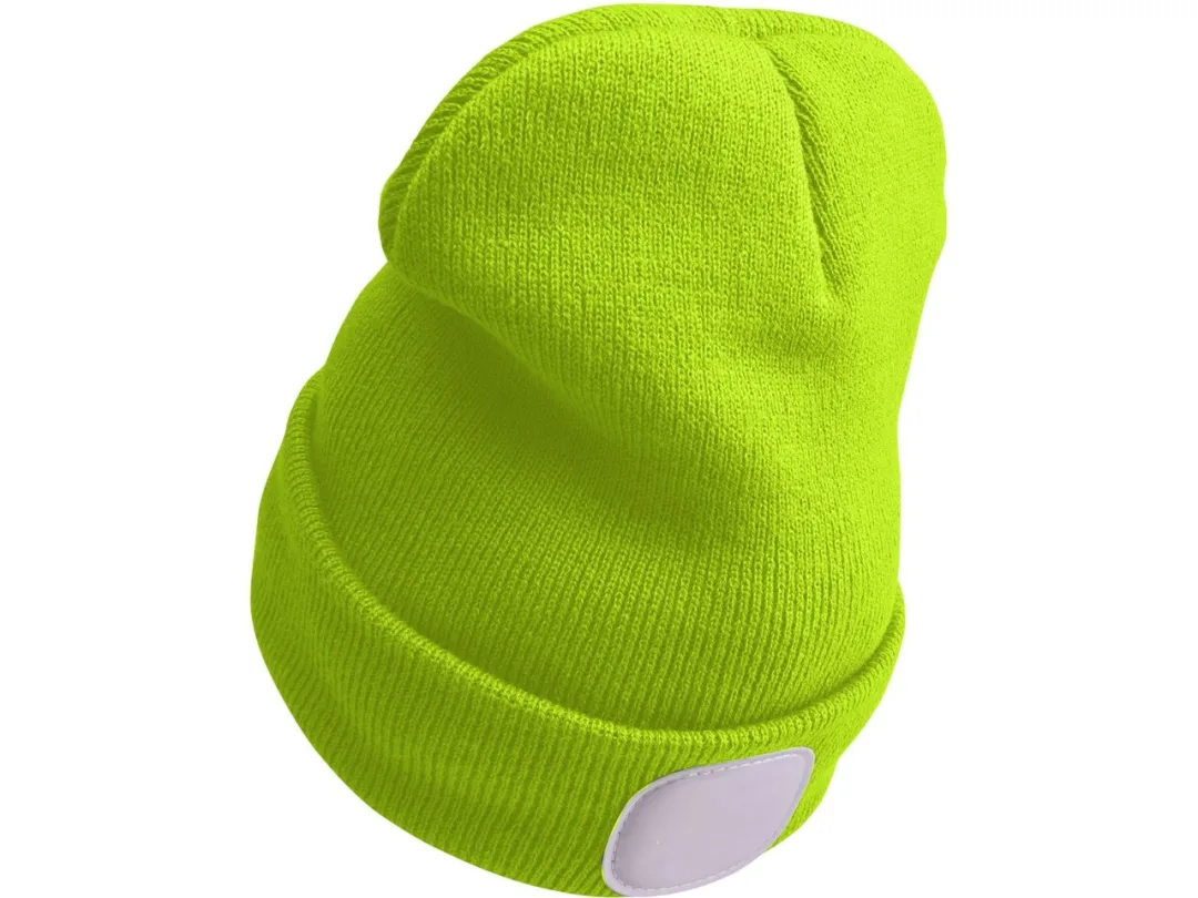 čepice s&nbsp;čelovkou 45lm, nabíjecí, USB, fluorescentní žlutá, univerzální velikost a