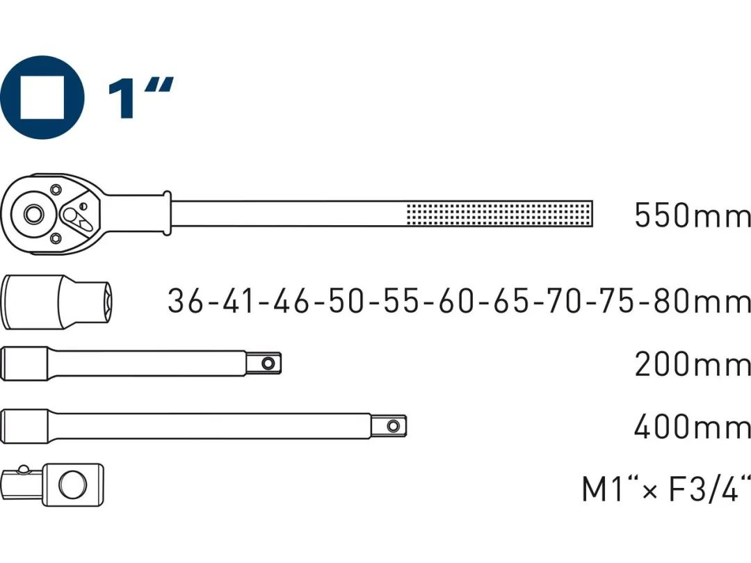 hlavice nástrčné sada 15ks 1