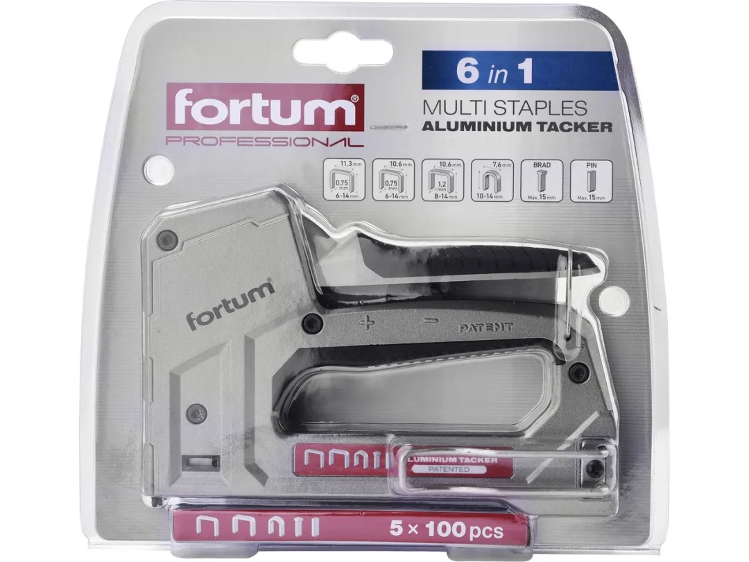 pistole sponkovací 6funkční, 6-14mm včetně 100ks spon c