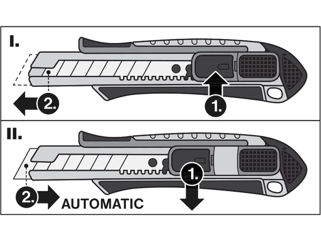 nůž ulamovací s výztuhou, 18mm, Auto-lock a