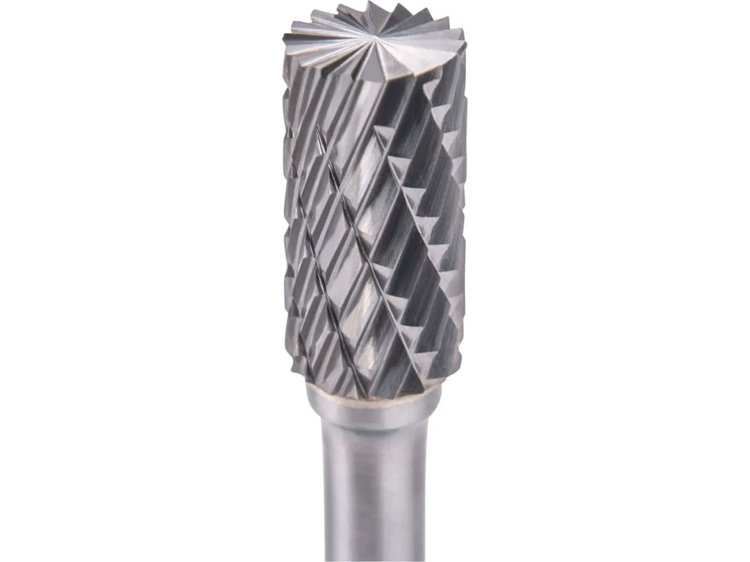 fréza karbidová, válcová s čelním ozubením, pr.10x20mm/stopka 6mm,sek střední(double-cut) a