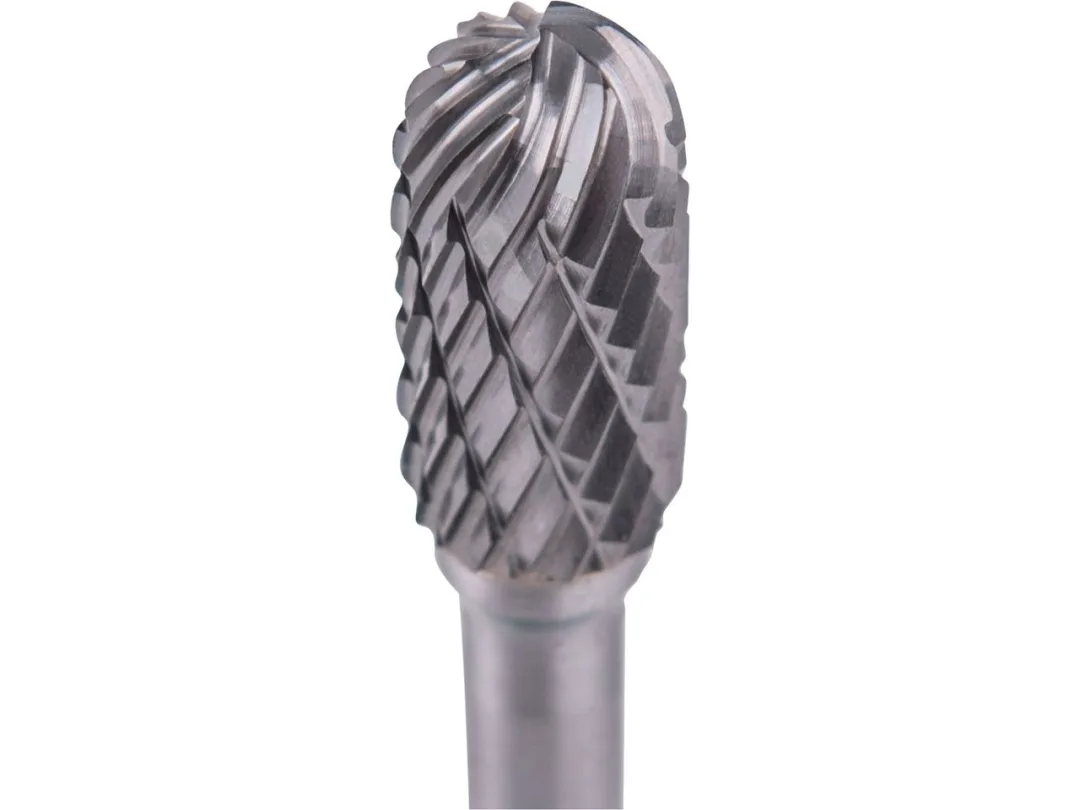 fréza karbidová, válcová s&nbsp;kulovým čelem, pr.10x20mm/stopka 6mm,sek střední(double-cut) a