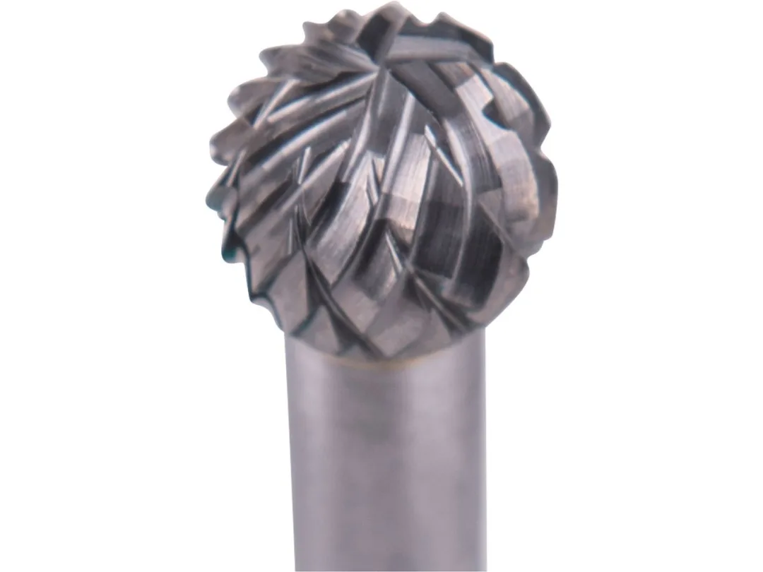 fréza karbidová, kulová, pr.10mm/stopka 6mm,sek střední(double-cut) a