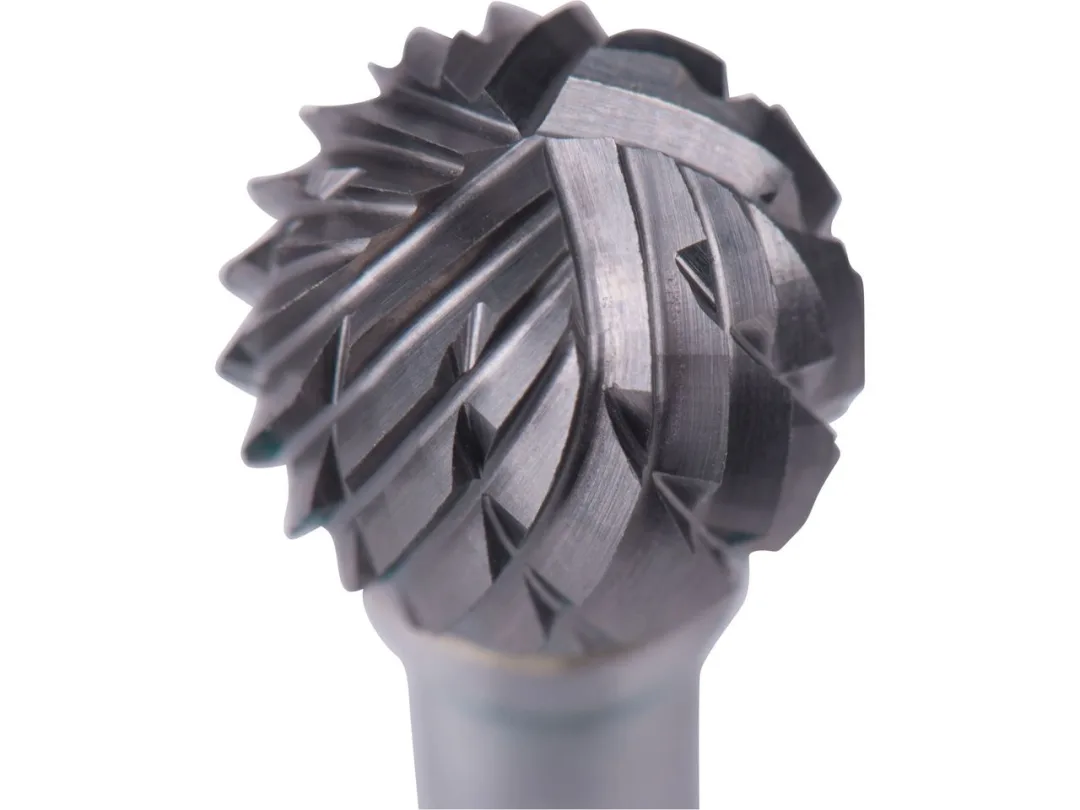fréza karbidová, kulová, pr.12mm/stopka 6mm,sek střední(double-cut) b