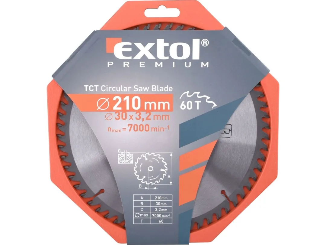 kotouč pilový s SK plátky, 210x2,2x30mm, 60T a