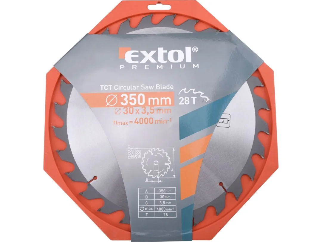 kotouč pilový s SK plátky, 350x2,5x30mm, 28T a