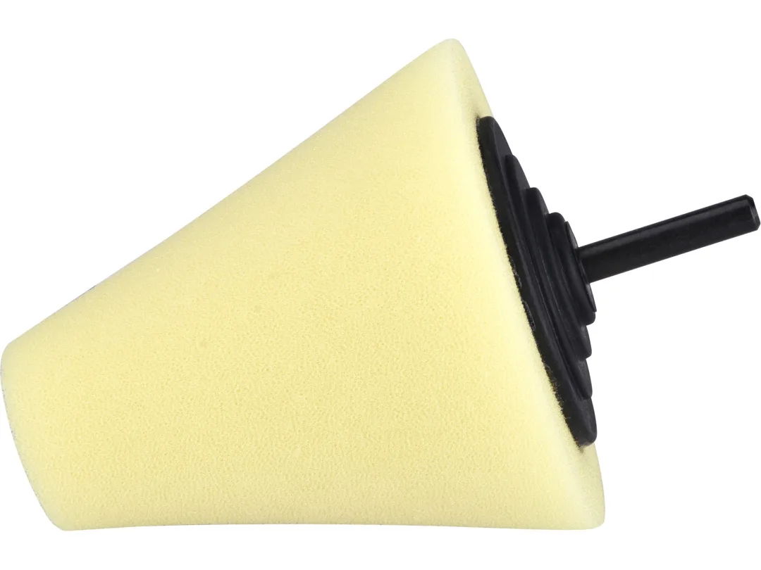 kužel leštící pěnový, T80, žlutý, 80mm, stopka 6mm
