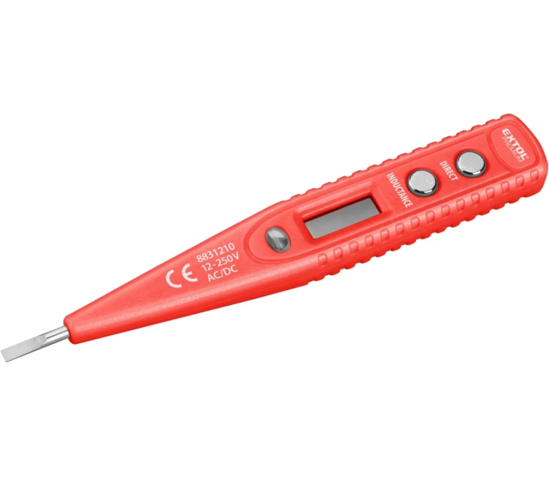 zkoušečka napětí digitální s displejem 12-220V, délka 146mm, pro AC/DC (střídavý/stejnosměrný proud) zkoušečka napětí digitální s displejem 12-220V, délka 146mm, pro AC/DC (střídavý/stejnosměrný proud)