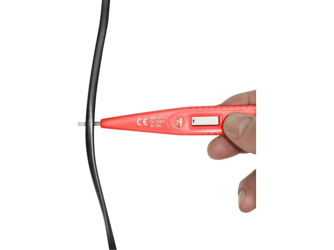 zkoušečka napětí digitální s displejem 12-220V, délka 146mm, pro AC/DC (střídavý/stejnosměrný proud) d