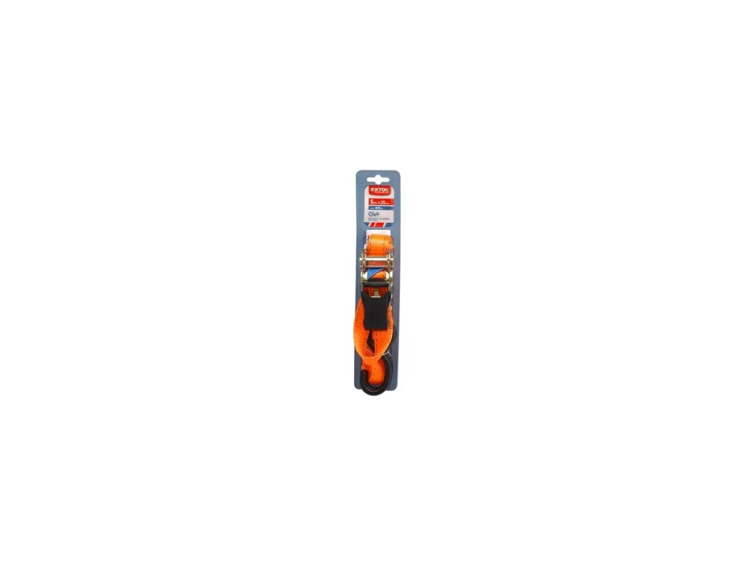 pás upínací ráčnový s háky, 8m x 25mm, max. 800kg a