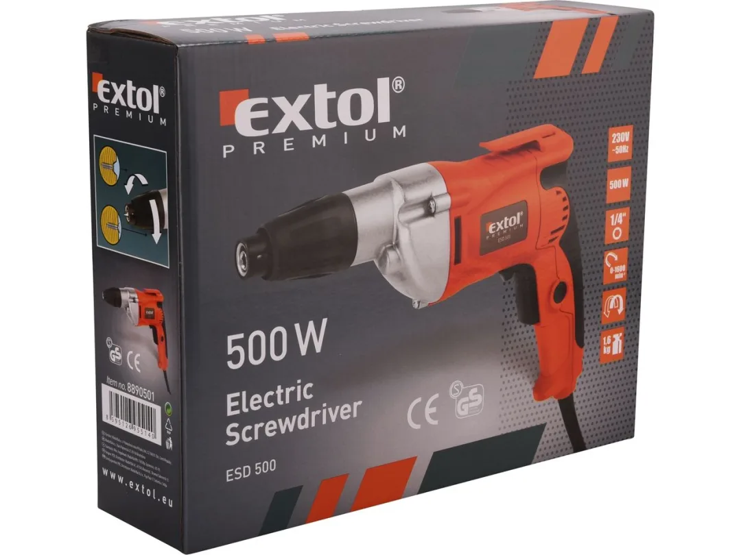 šroubovák elektrický, 500W, 1/4