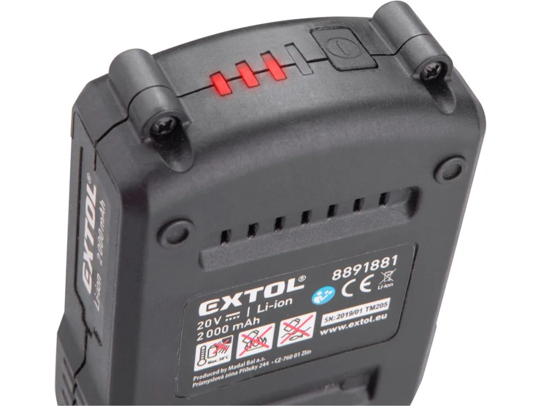 kladivo vrtací aku SHARE20V, SDS plus, 20V Li-ion, 2000mAh d