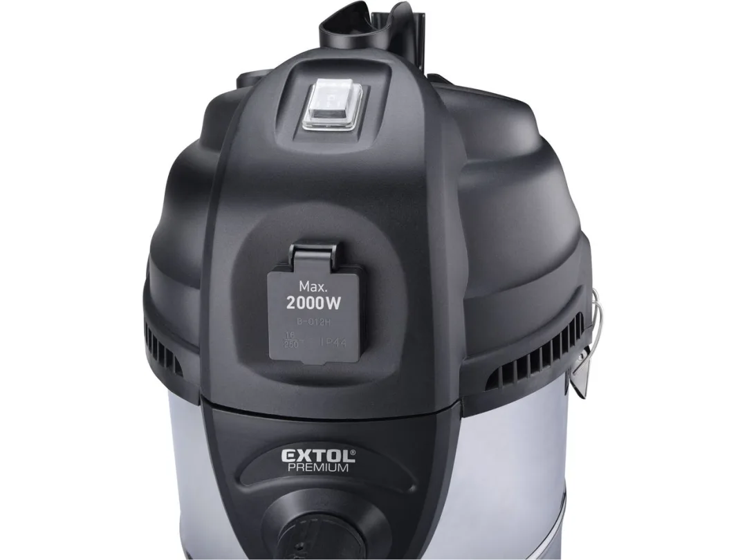 vysavač dílenský, multifunkční se zásuvkou a funkcí čištění filtru, 30l, 6m kabel, 3m hadice, 1400W d