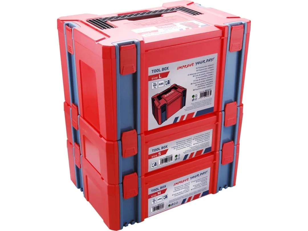 vrtačka aku, 12V Li-ion (2x) a bruska úhlová 125mm v plastovém boxu f